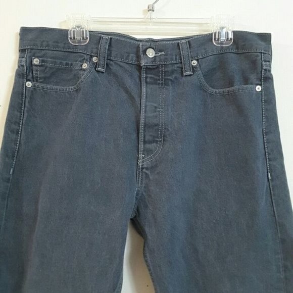 Levi's Jeans 562 Button Fly Loose Tapered Red Tab Light Wash Faded Blue Gray 34 - Picture 6 of 10